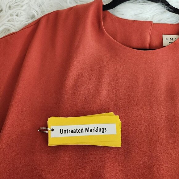 MM LaFleur Sheath Silvia Dress Women size M Orange brown brick Pockets - Picture 10 of 16